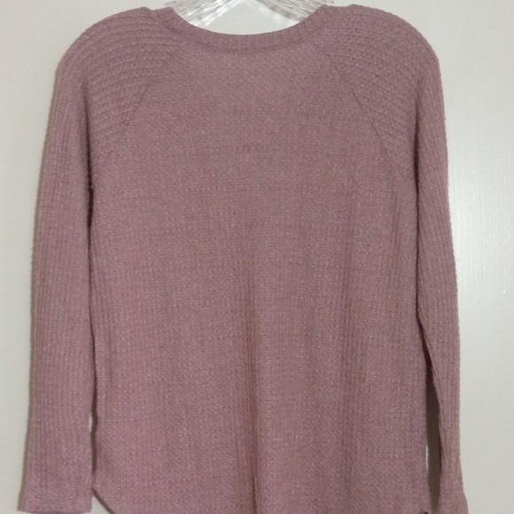 AEO soft and sexy plush scoop neck raglan waffle top women's size xsmall - Picture 8 of 8